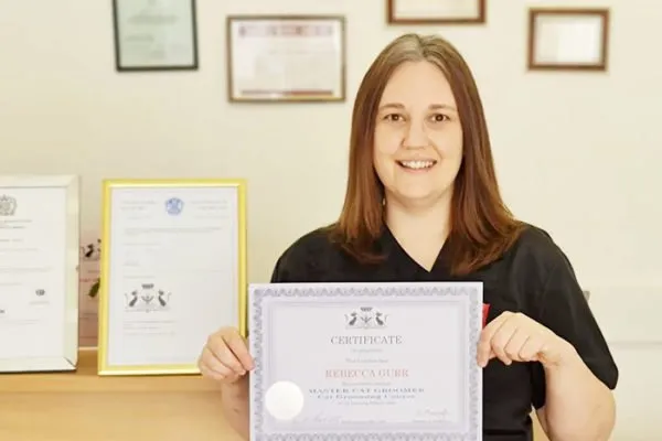 Rebecca’s certificate