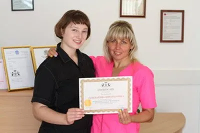 Aleksandra with her Tutor Edita