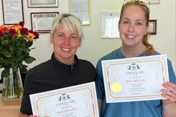 Rois Deegan with certificates